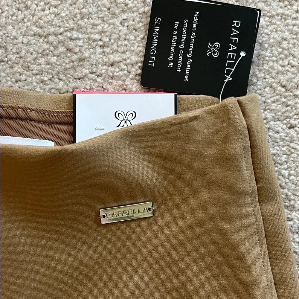 Rafaella Women's Tan Straight Leg Pants, NWT, L